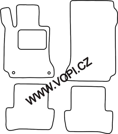 Autokoberce Mercedes C W204 original fixace 2007 - 2014 Colorfit (2954)